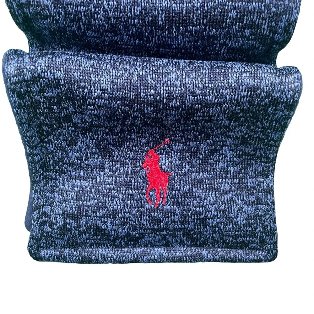 NWT Polo Ralph Lauren Youth Scarf Navy Blue Embroidered Red Pony One Size O/S